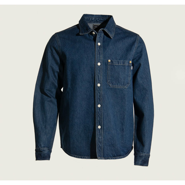 Worker Over-shirt in Mid Blue