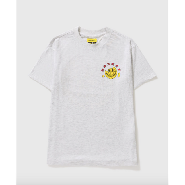 SMILEY PIECE OF MIND T-SHIRT - ASH